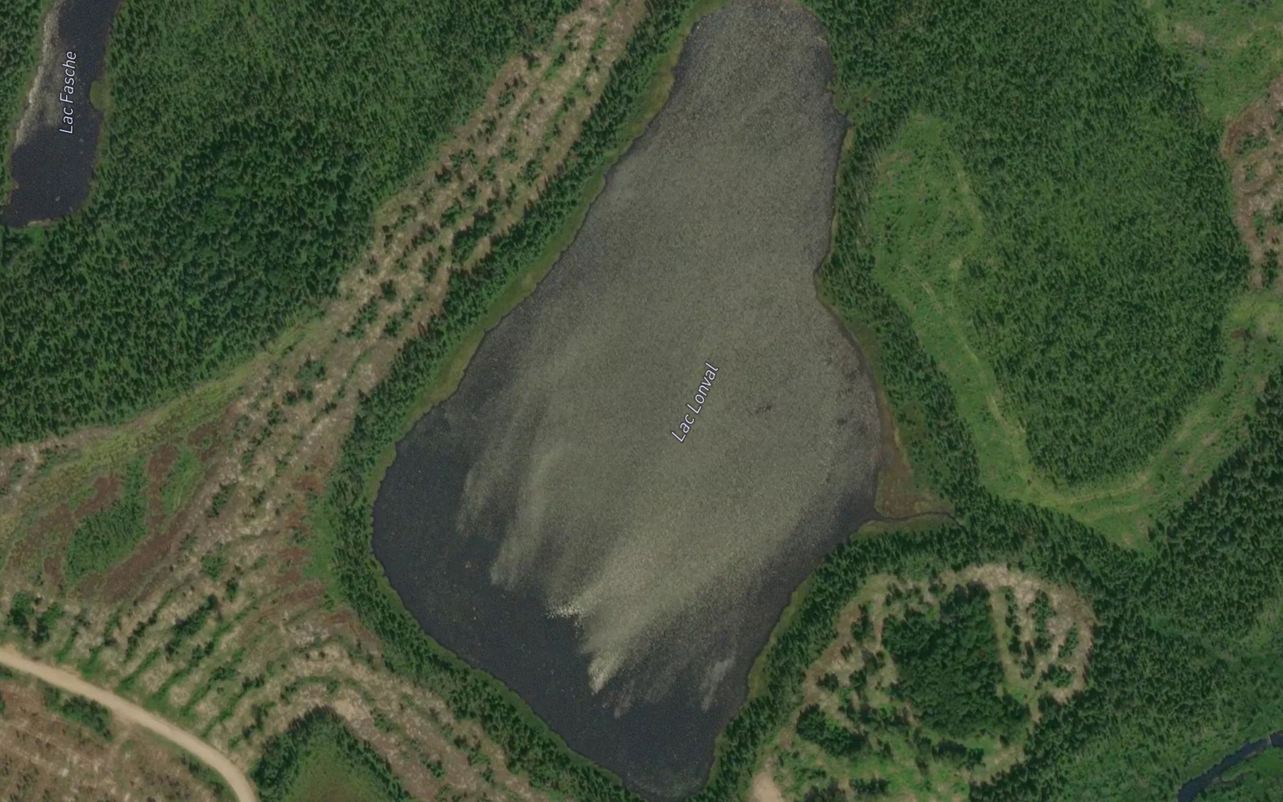 Satellite map of the Lac Lonval