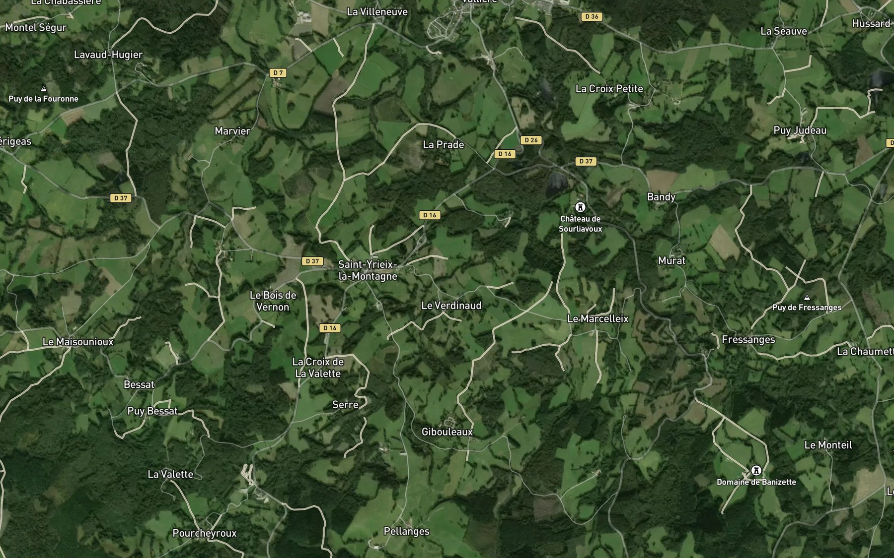 Satellite map of the Rocherolle