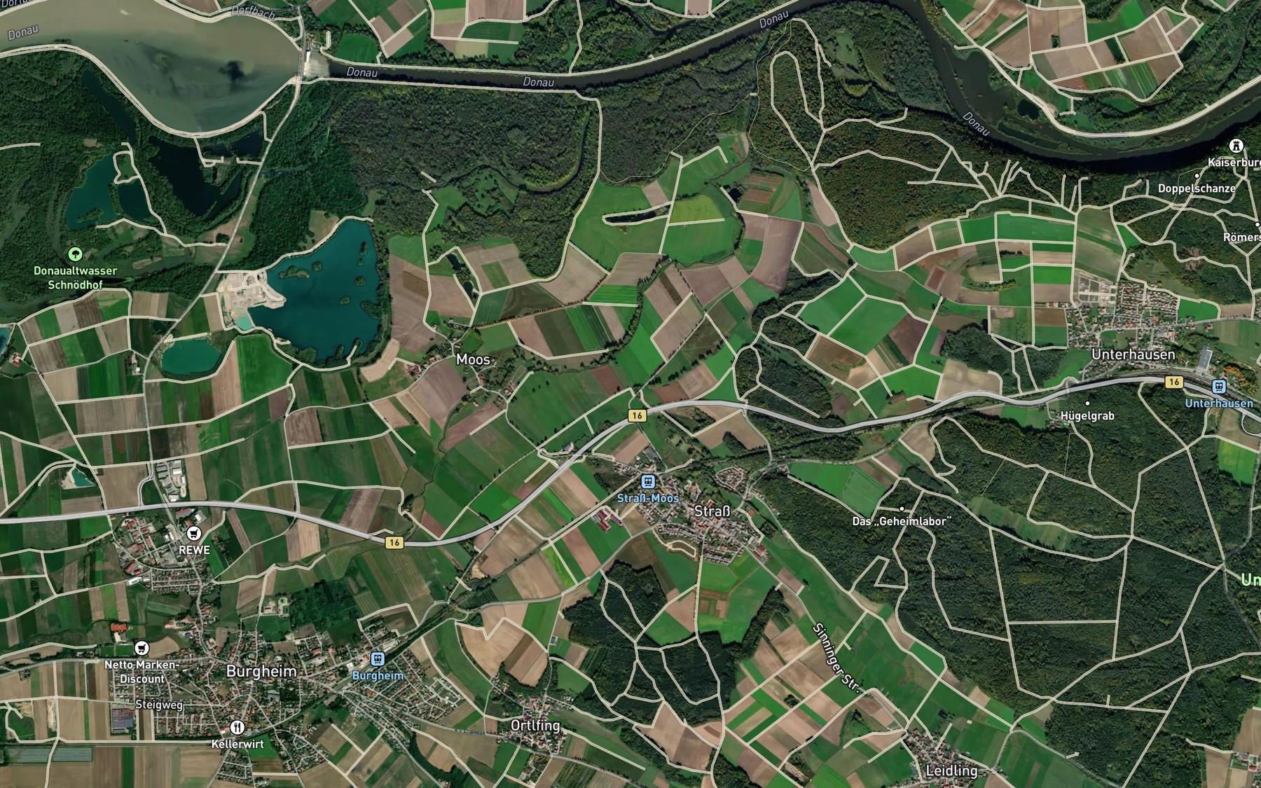 Satellite map of the Weiherbach