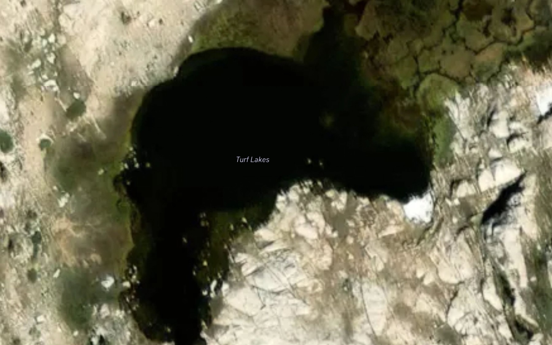 Satellite map of the Turf Lakes