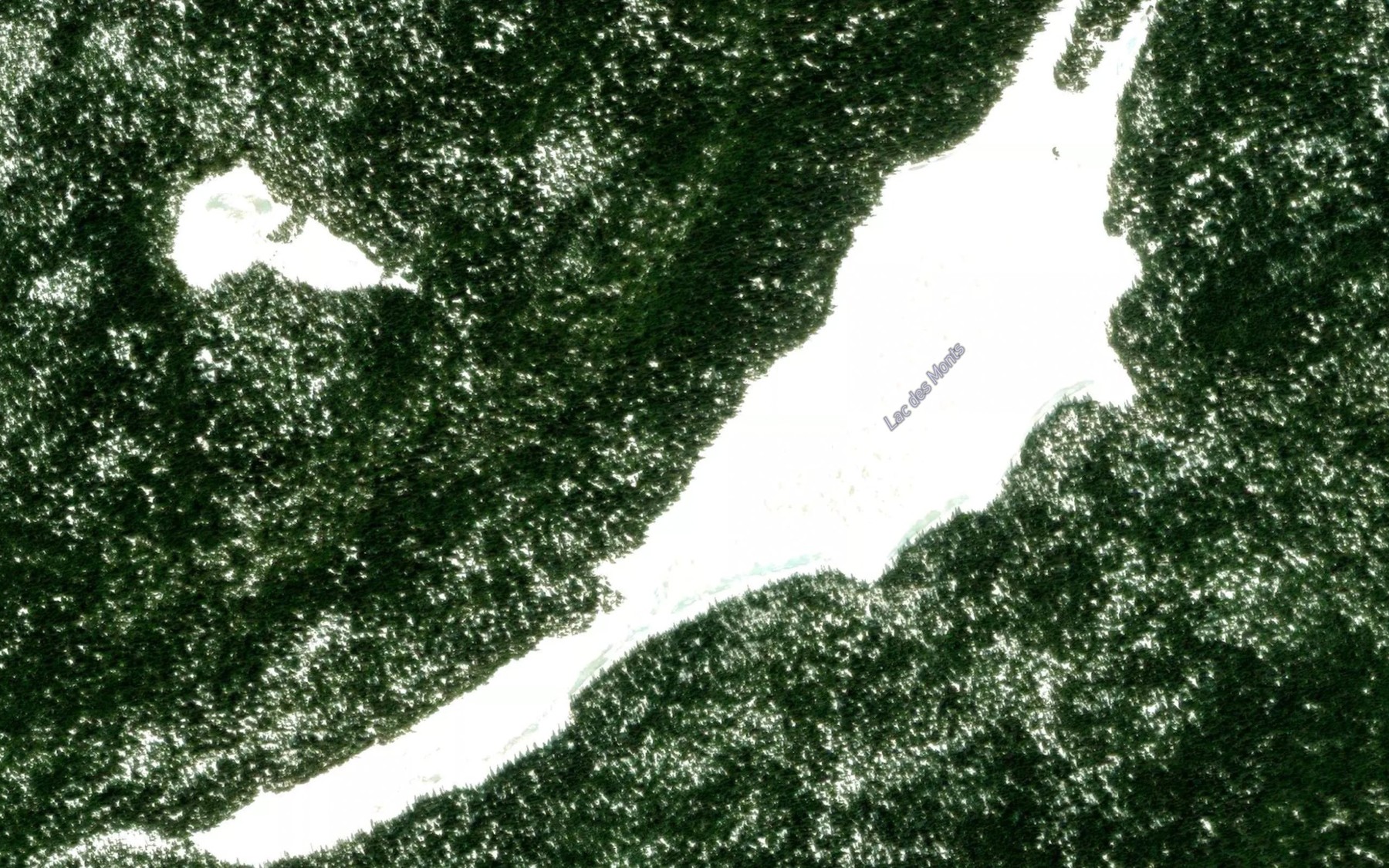 Satellite map of the Lac des Monts