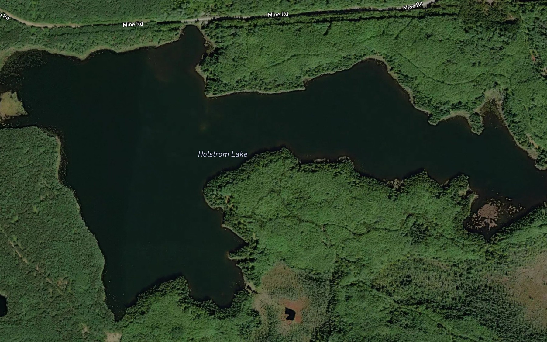 Satellite map of the Holstrom Lake