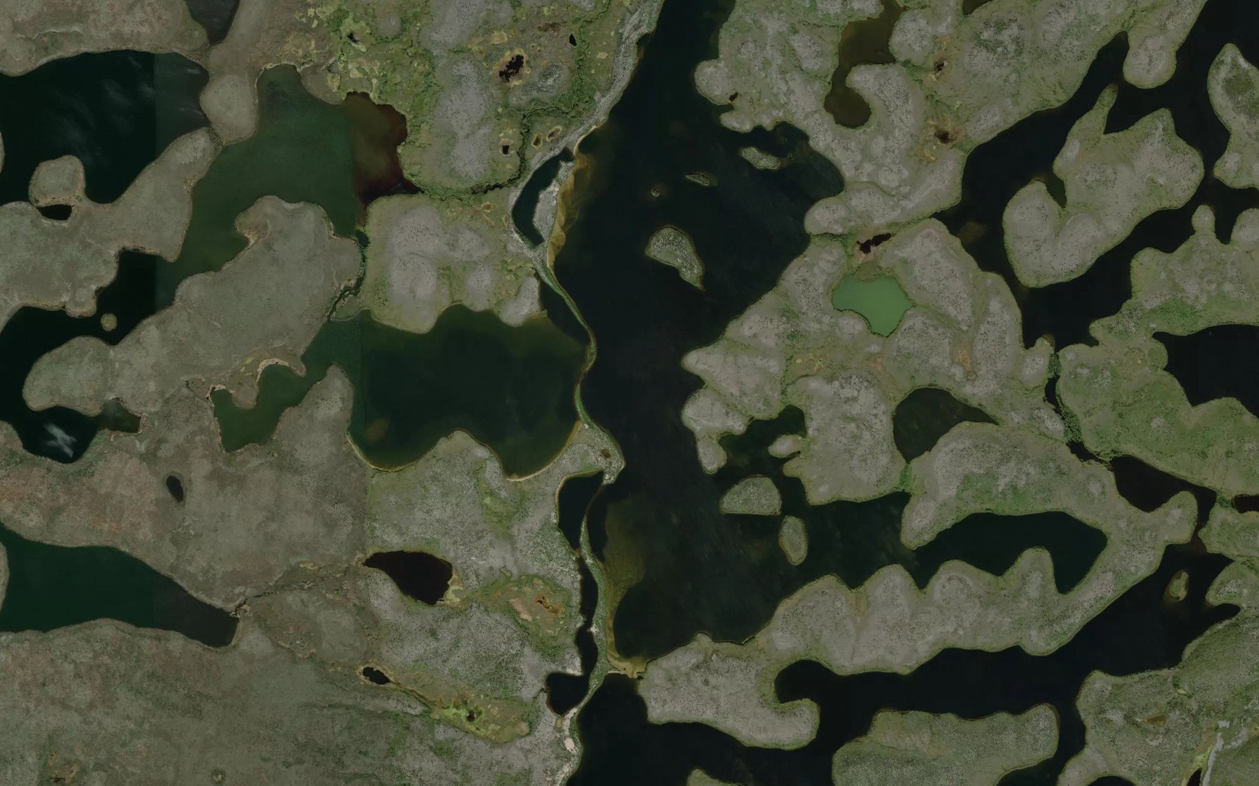 Satellite map of the Calder Lake