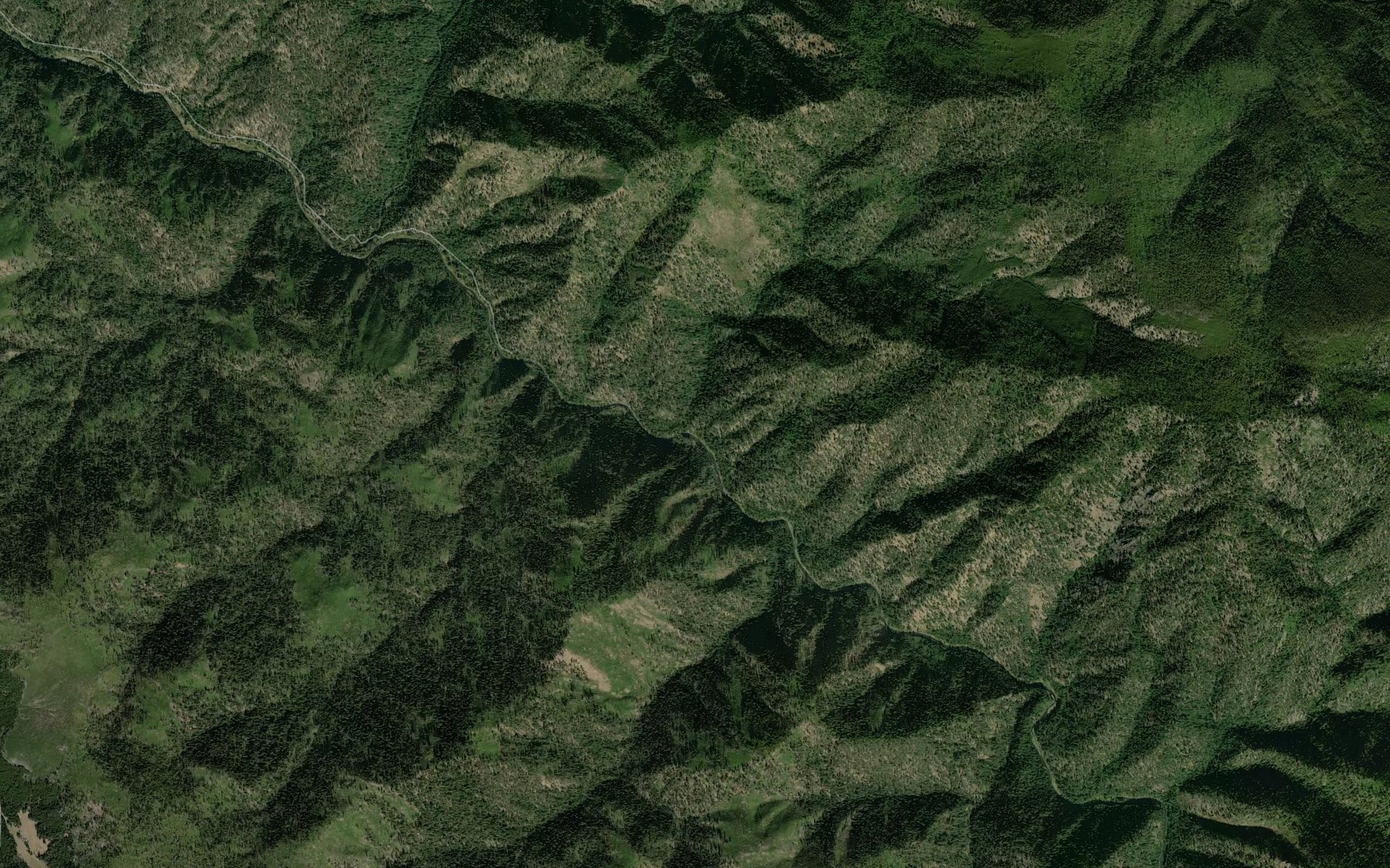 Satellite map of the Corral Creek
