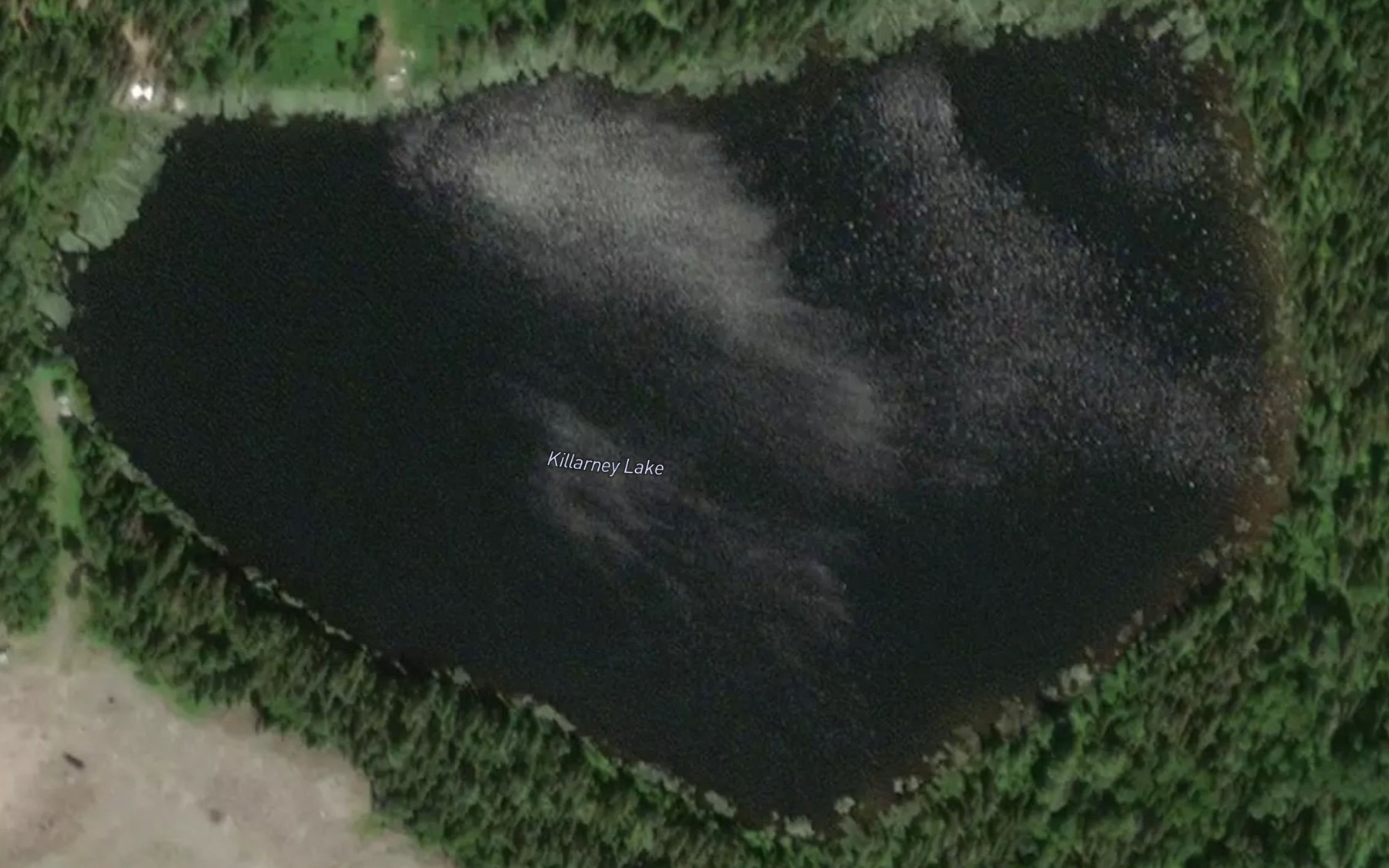 Satellite map of the Killarney Lake