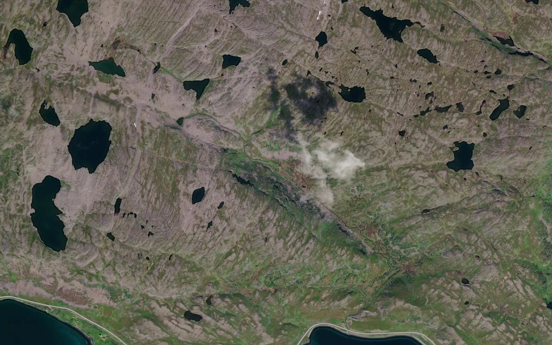Satellite map of the Gutormelva,nordre