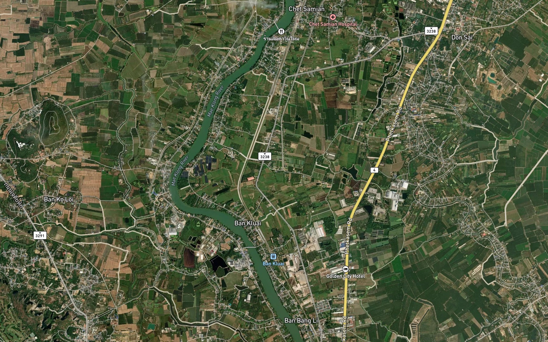 Satellite map of the Khlong Tho