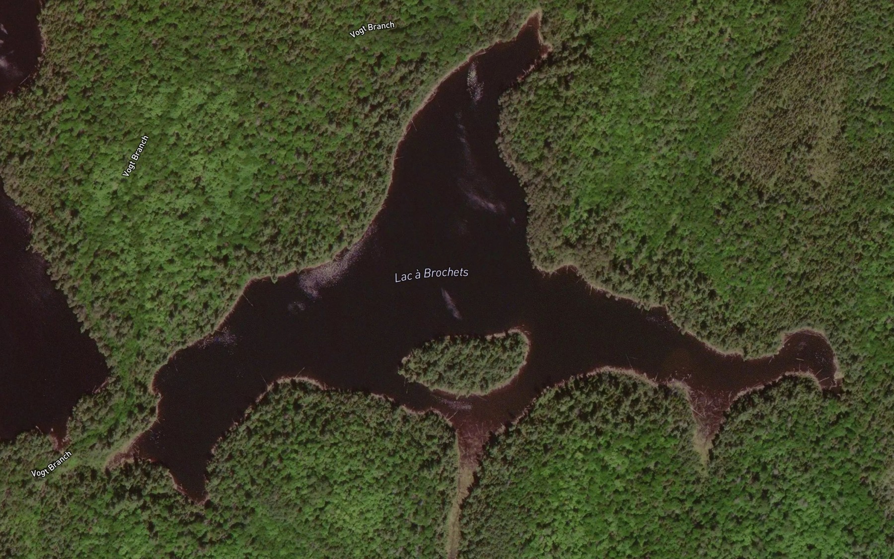 Satellite map of the Lac a Brochets