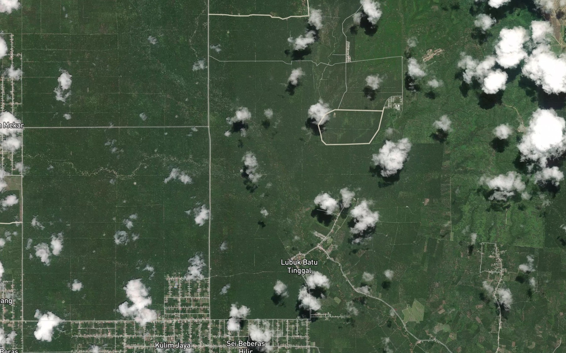 Satellite map of the Sungai Sialang Bandung