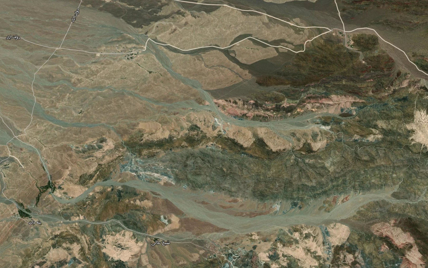 Satellite map of the Cheshmeh-ye Kol Nar