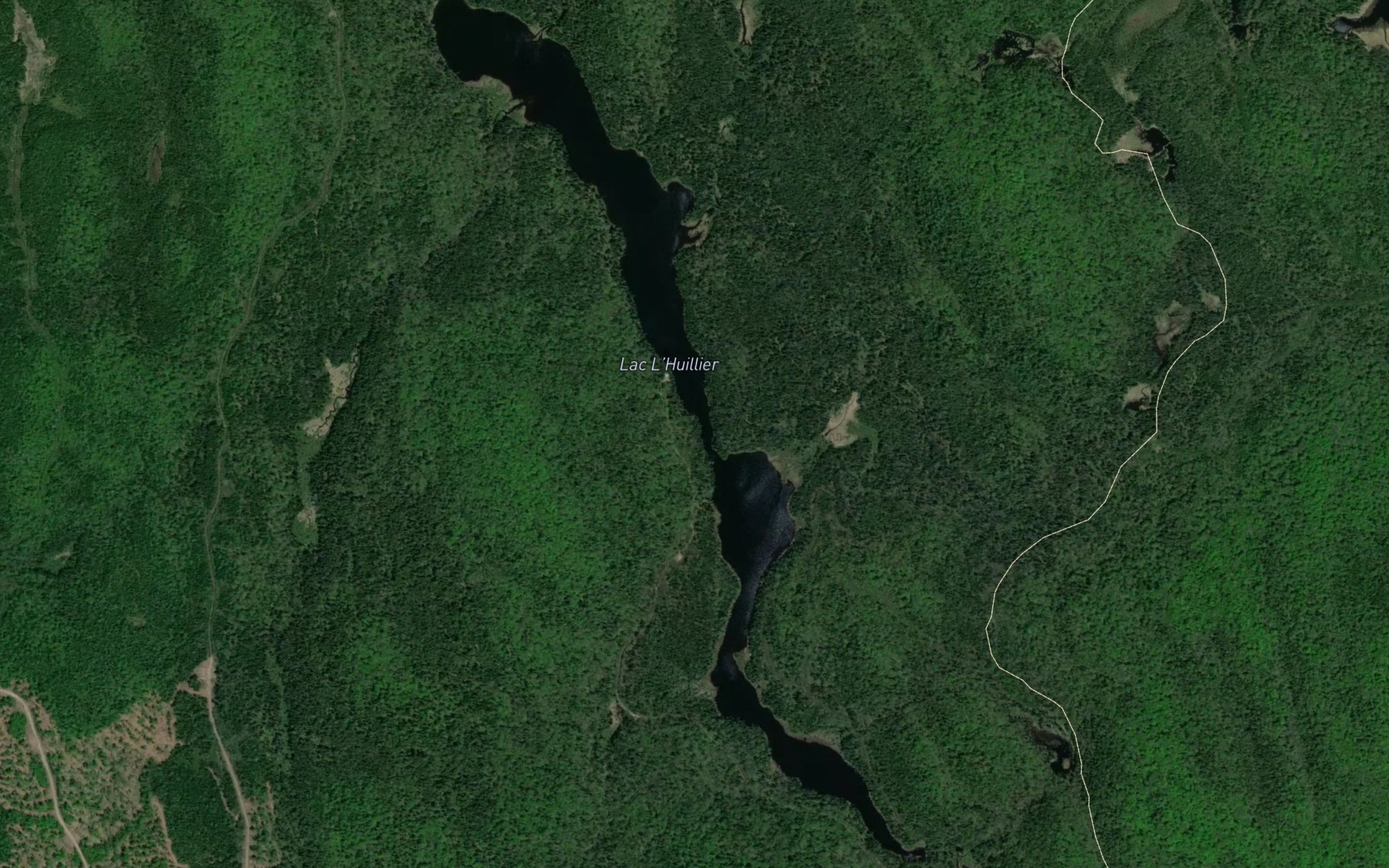 Satellite map of the Lac L'Huillier