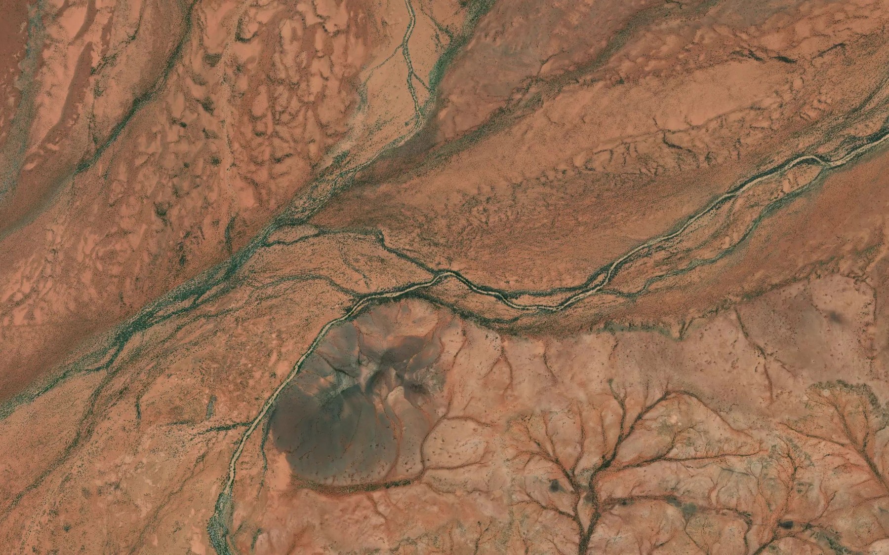 Satellite map of the Bedaburra Creek