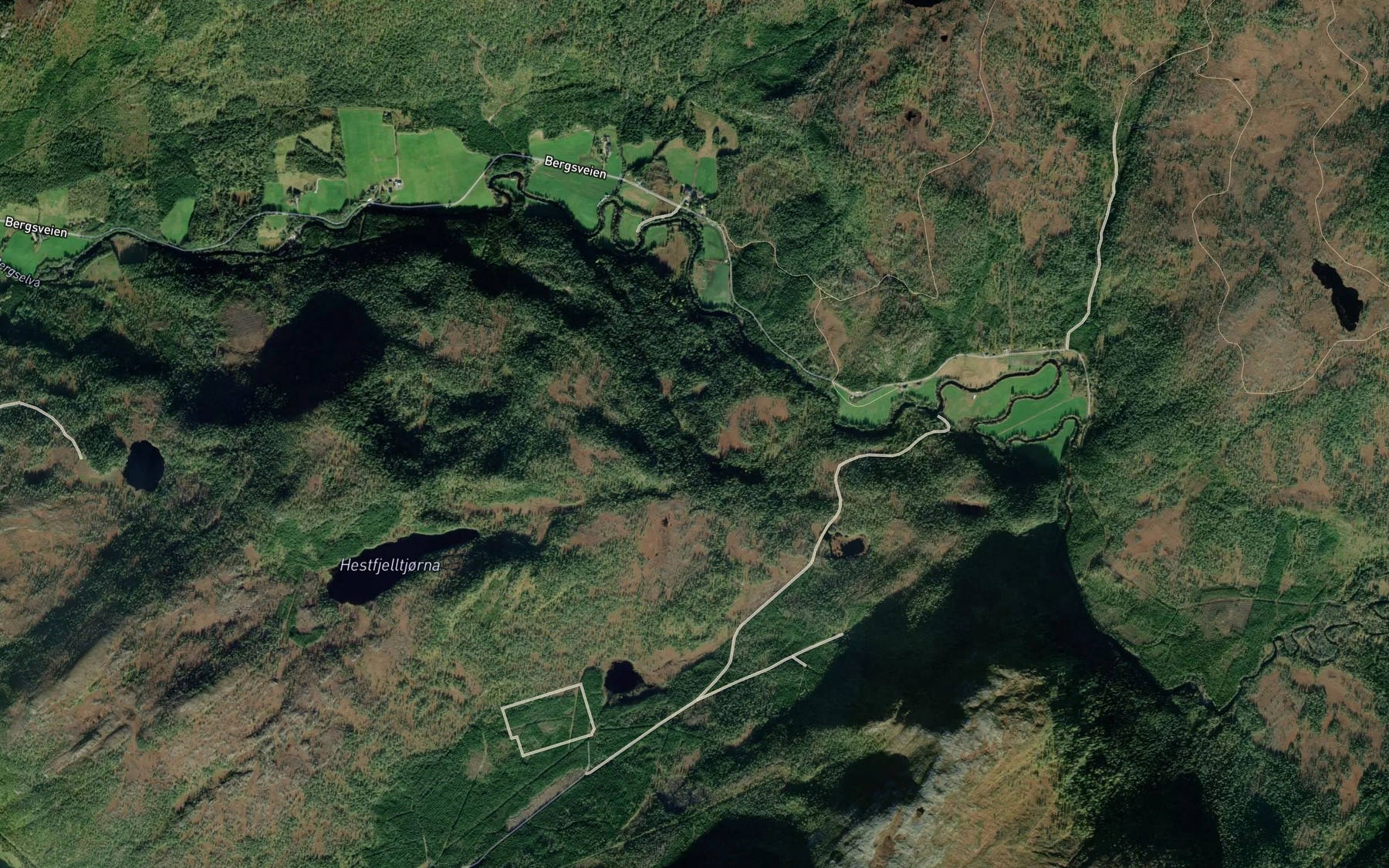 Satellite map of the Kregdalsbekken