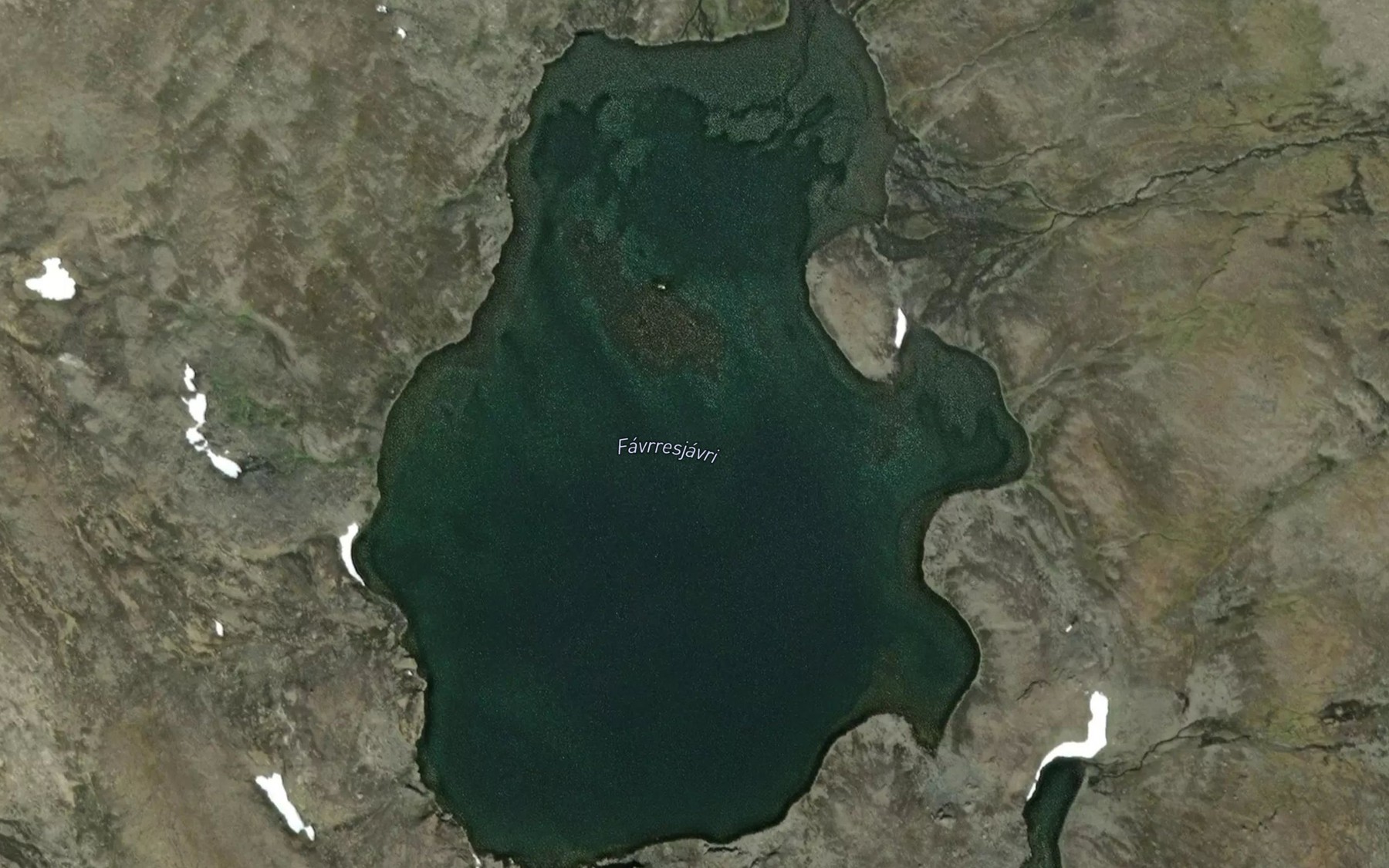 Satellite map of the Favrresjavri