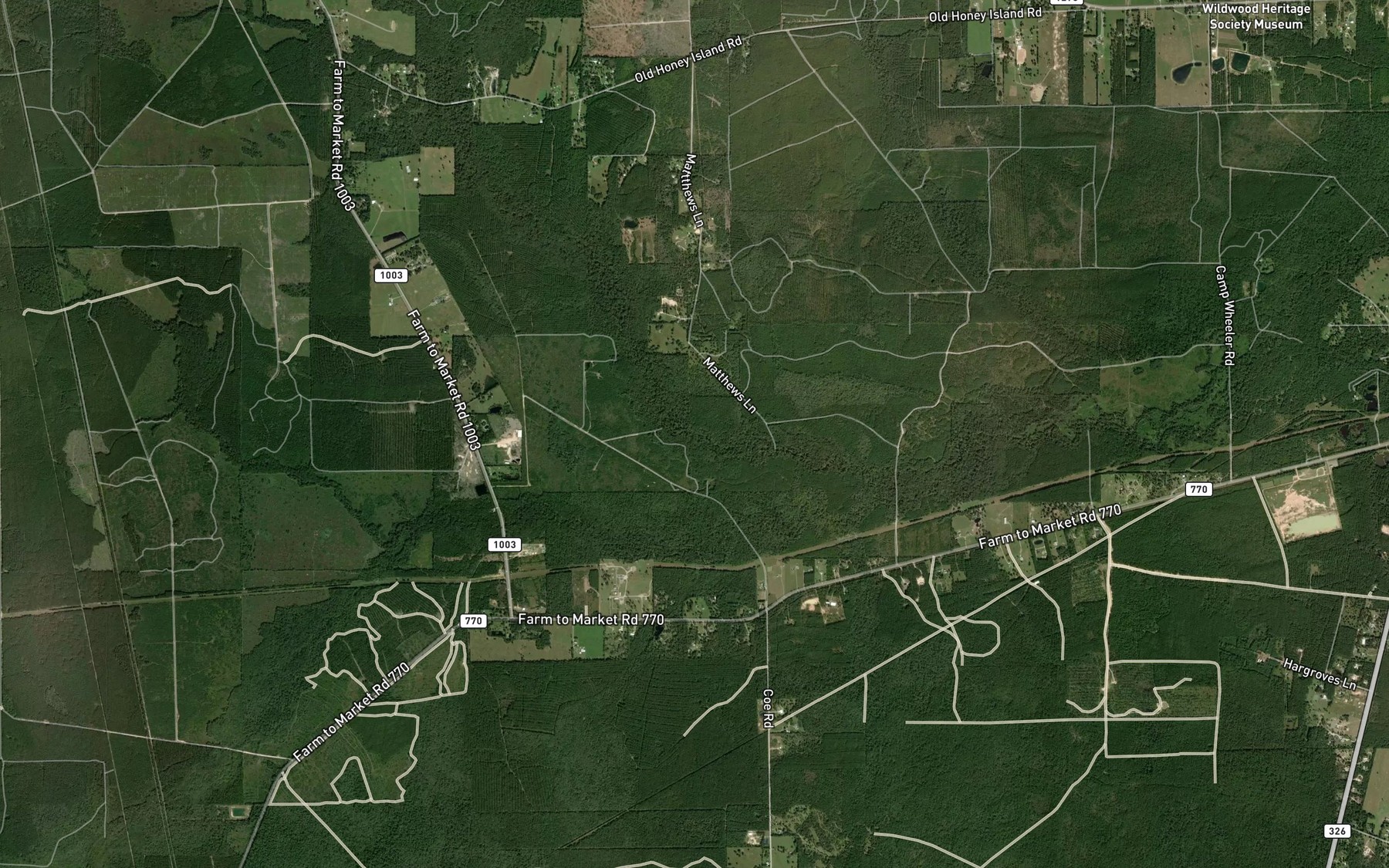 Satellite map of the Steepbank Creek