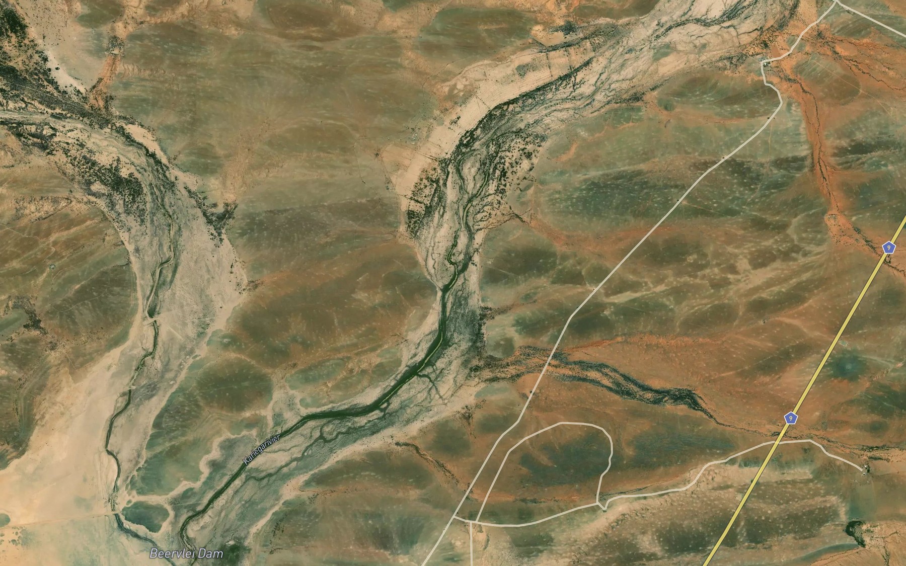 Satellite map of the Buffelsrivier