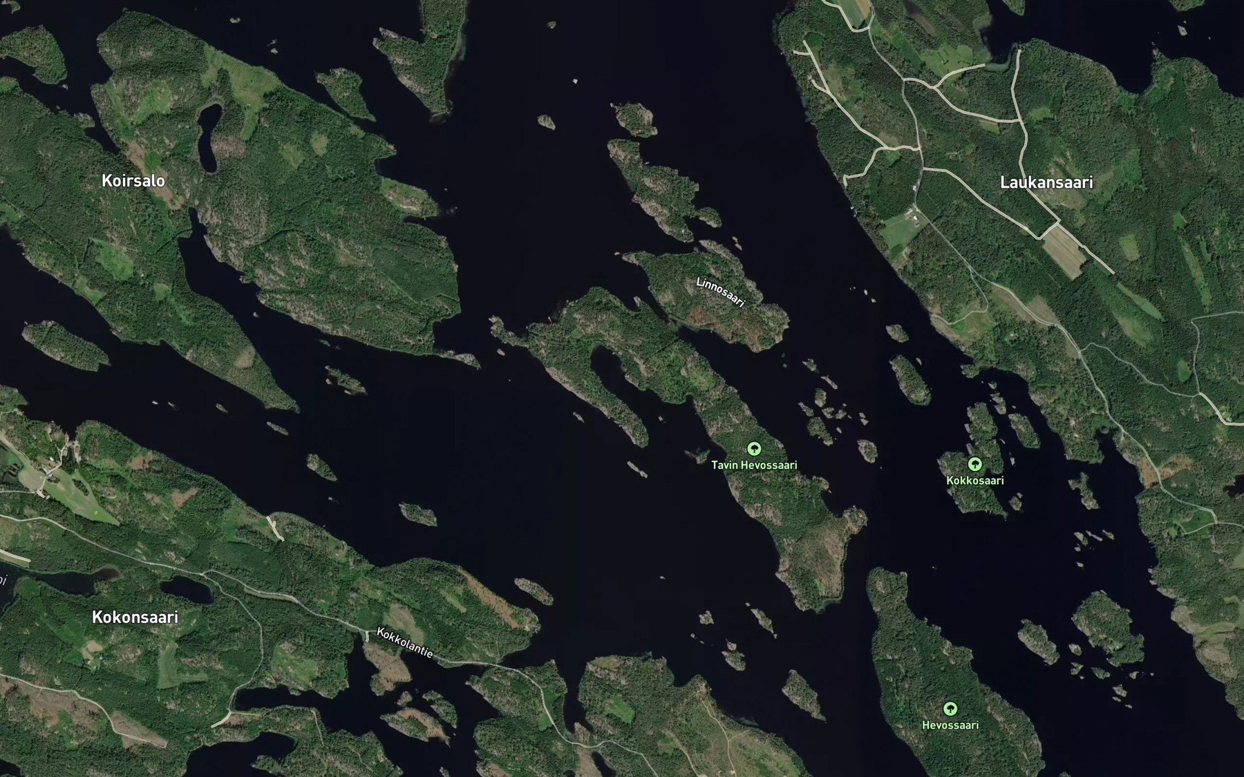 Satellite map of the Hevoslahti