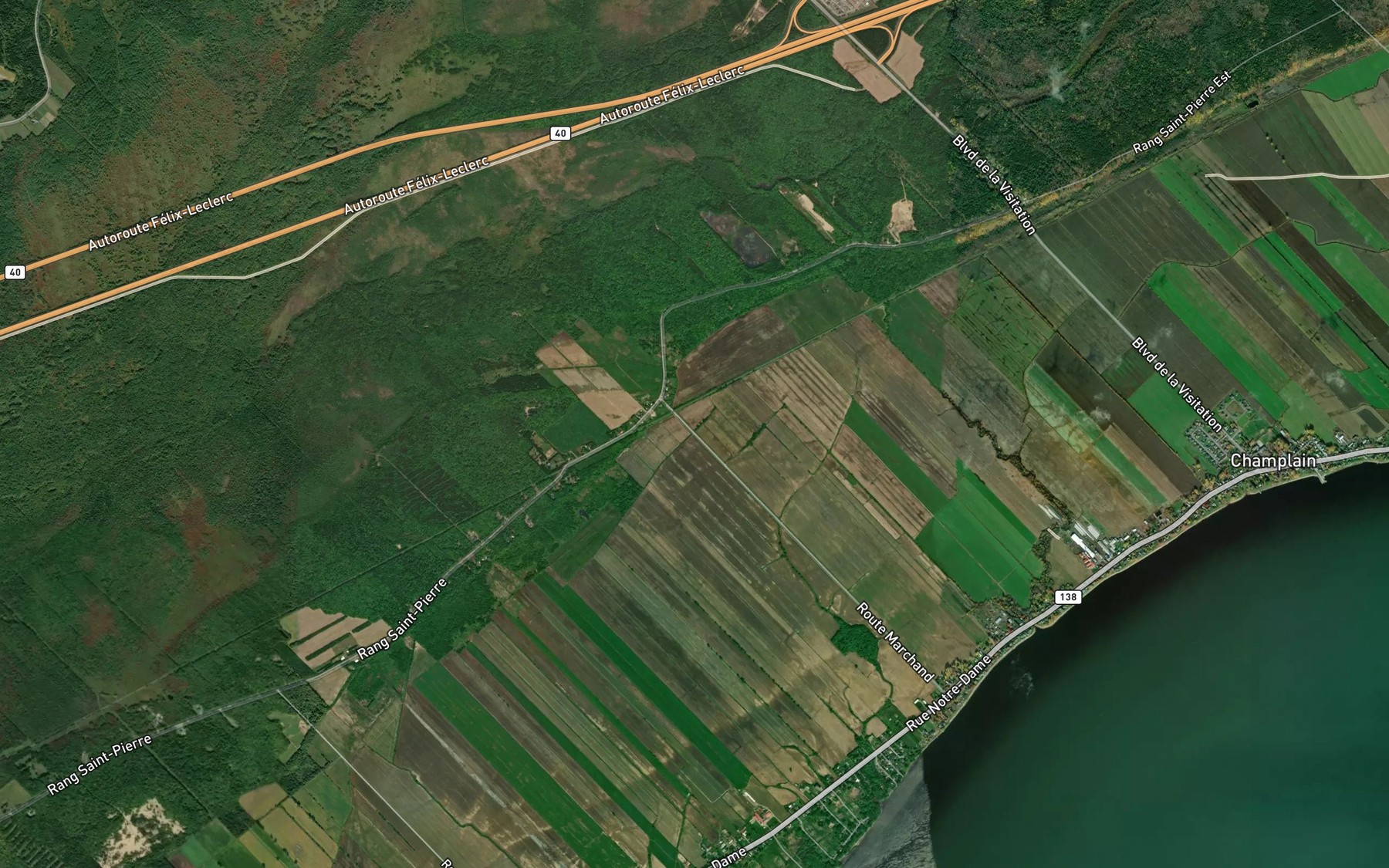 Satellite map of the Ruisseau Langevin-Toupin