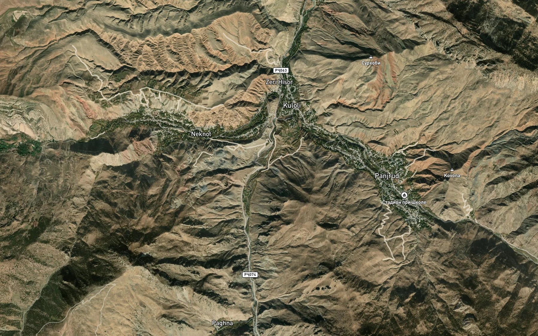 Satellite map of the Artuch