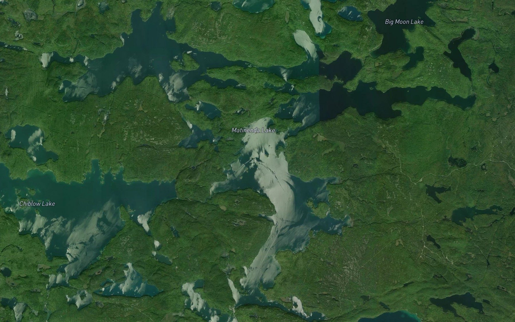 Satellite map of the Matinenda Lake