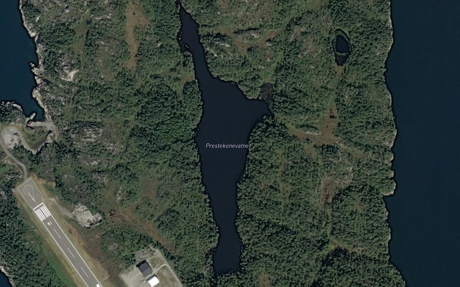 Satellite map of the Prestekonevatnet