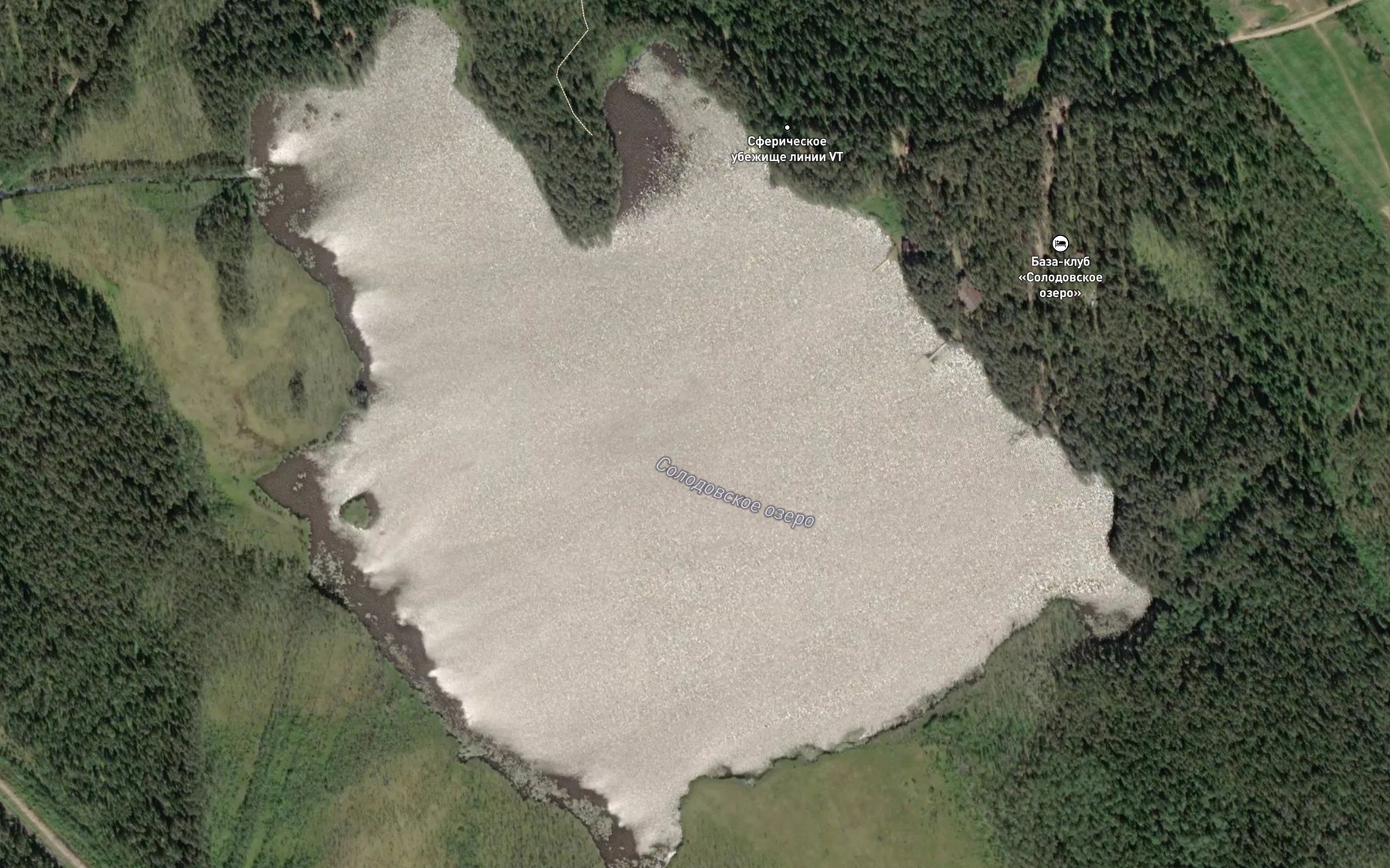 Satellite map of the Ozero Solodovskoye