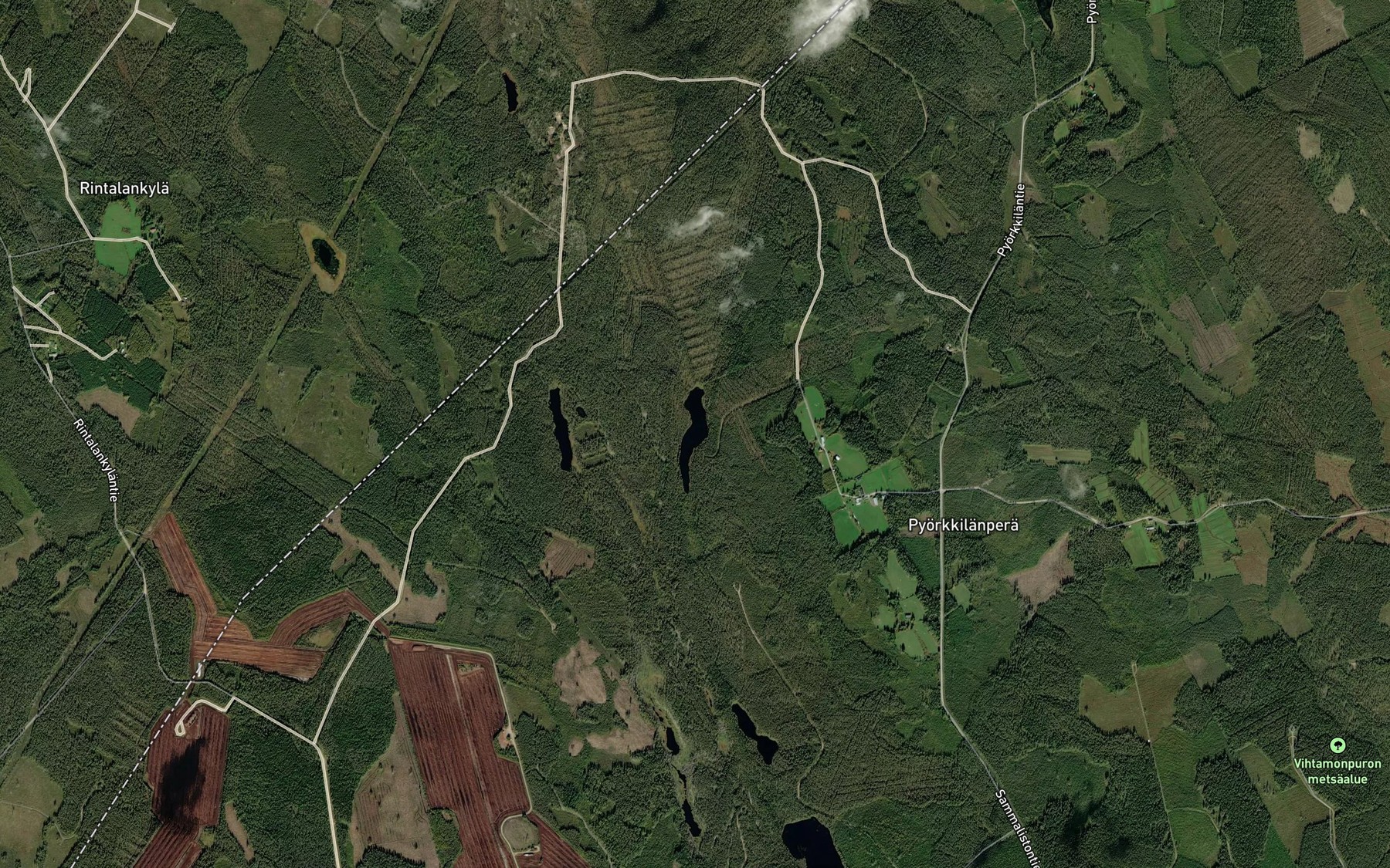 Satellite map of the Pitkalampi
