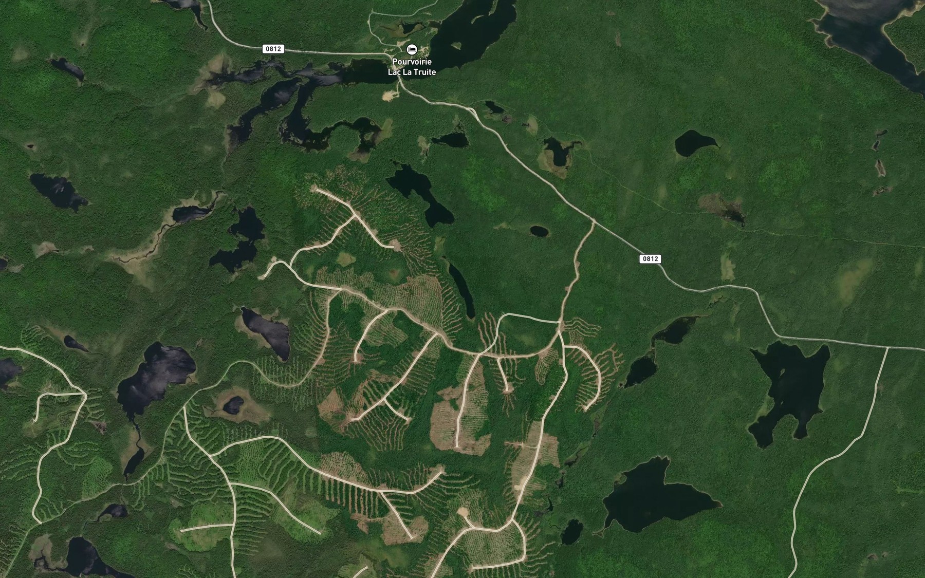 Satellite map of the Lac Sauvage