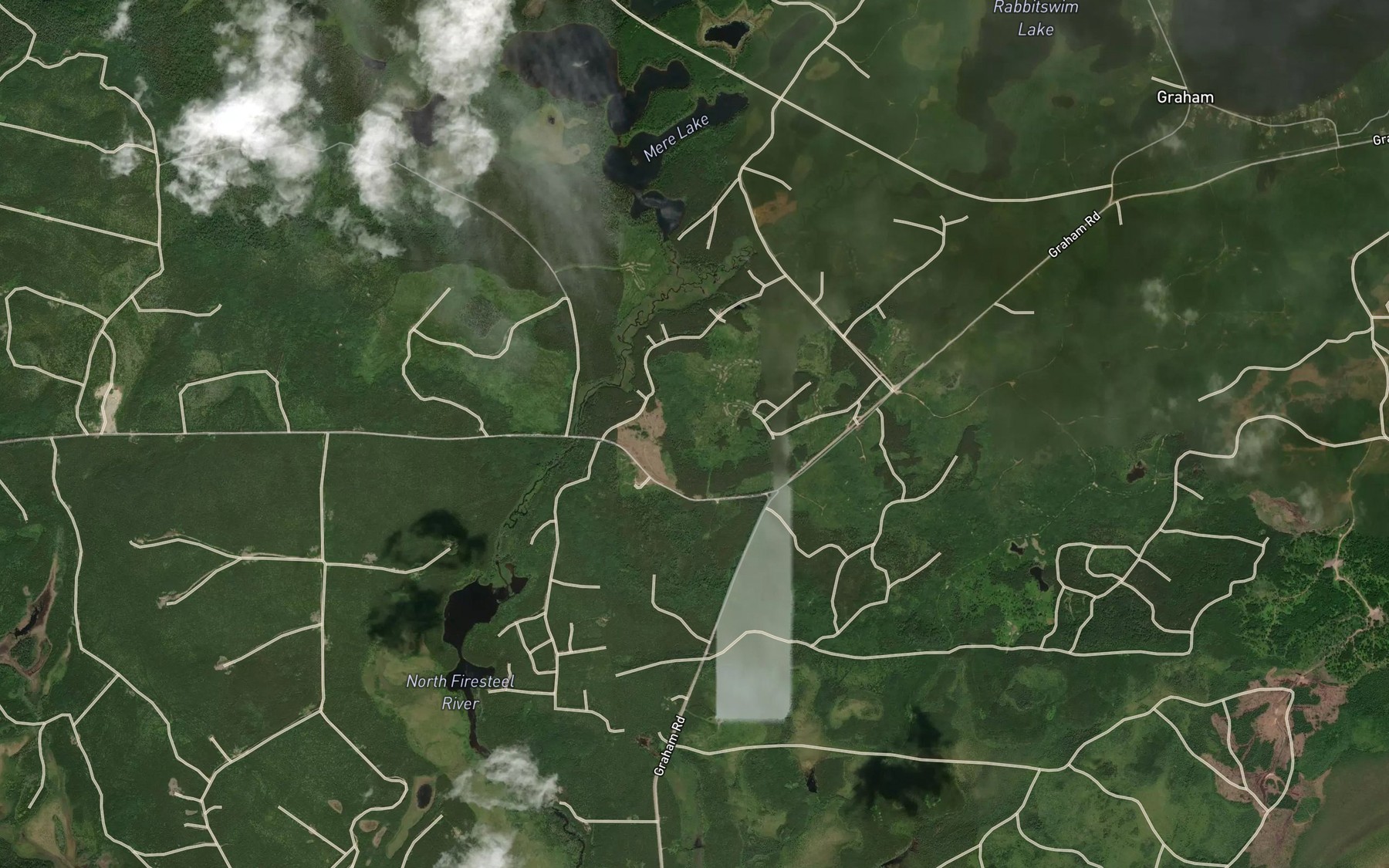 Satellite map of the Redfox Creek