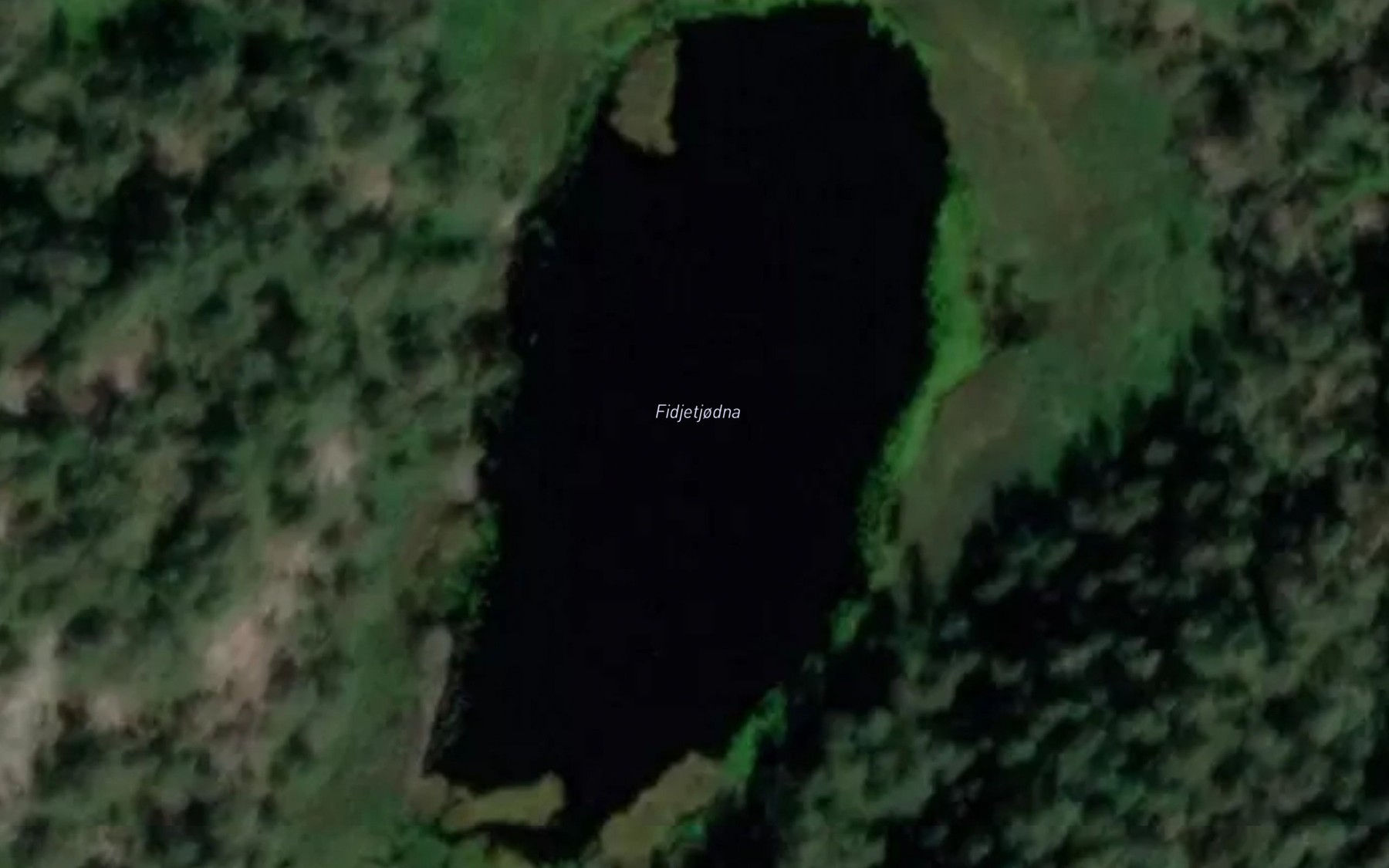 Satellite map of the Fidjetjodna