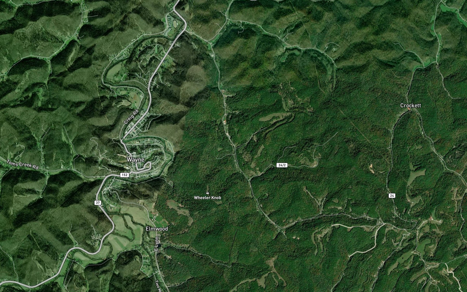 Satellite map of the Booth Branch