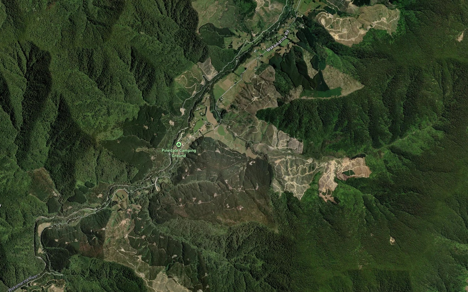 Satellite map of the Thompson Stream
