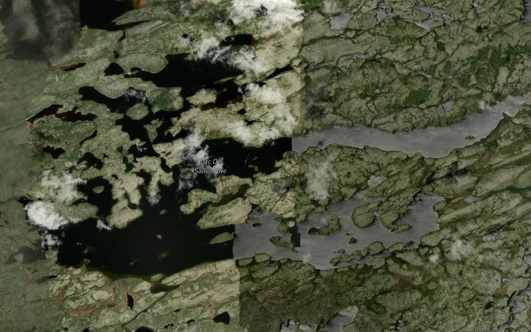 Satellite map of the Lac De Salleneuve