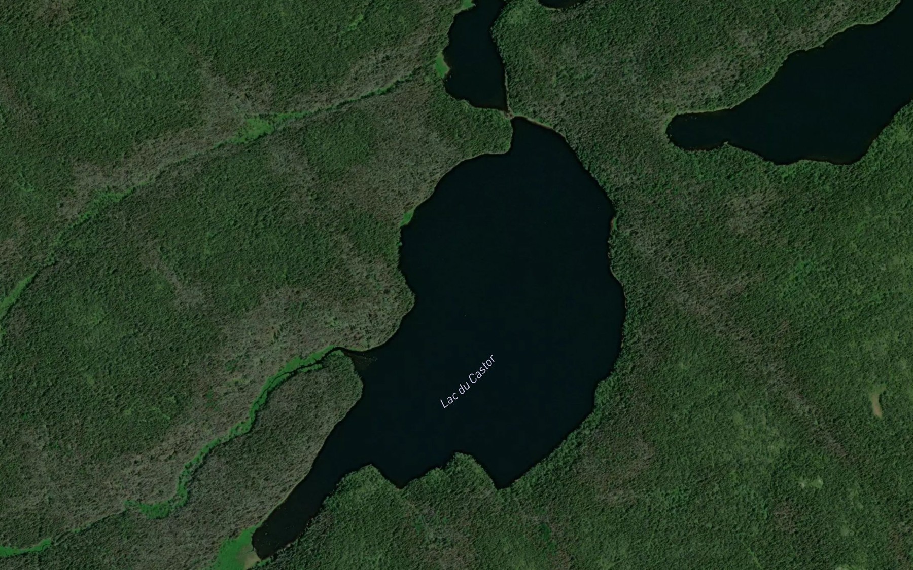 Satellite map of the Lac du Castor