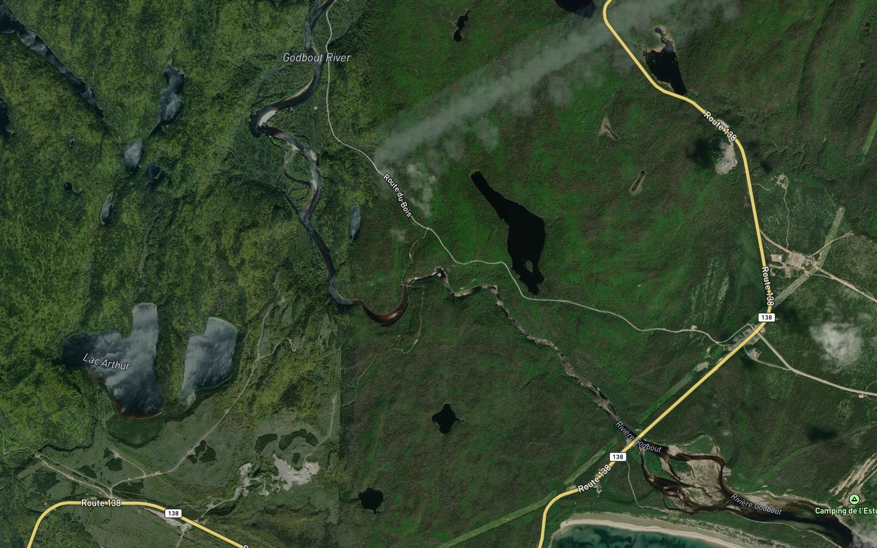 Satellite map of the La Chute