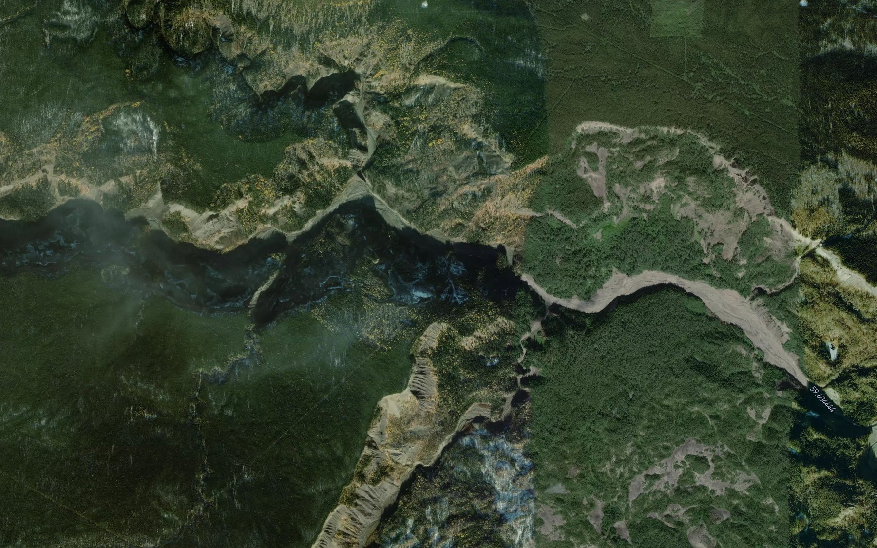 Satellite map of the Toreva Creek