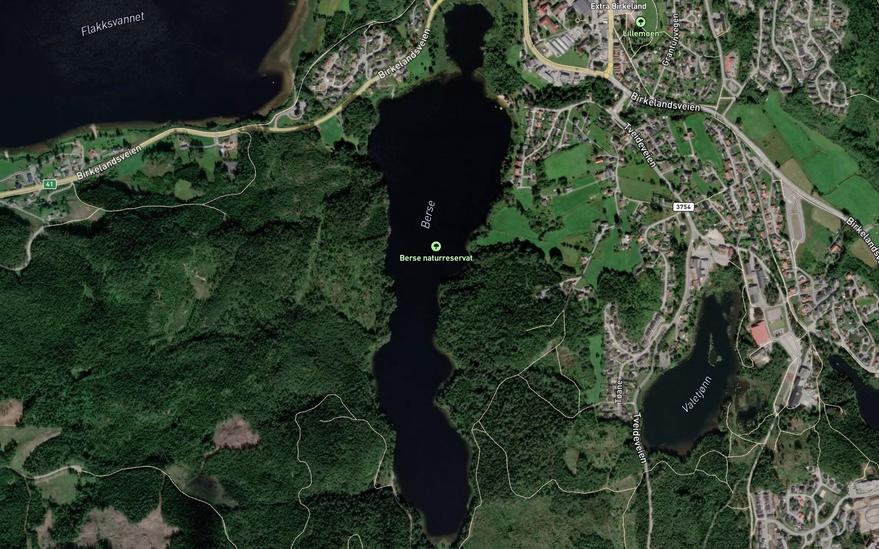 Satellite map of the Berse