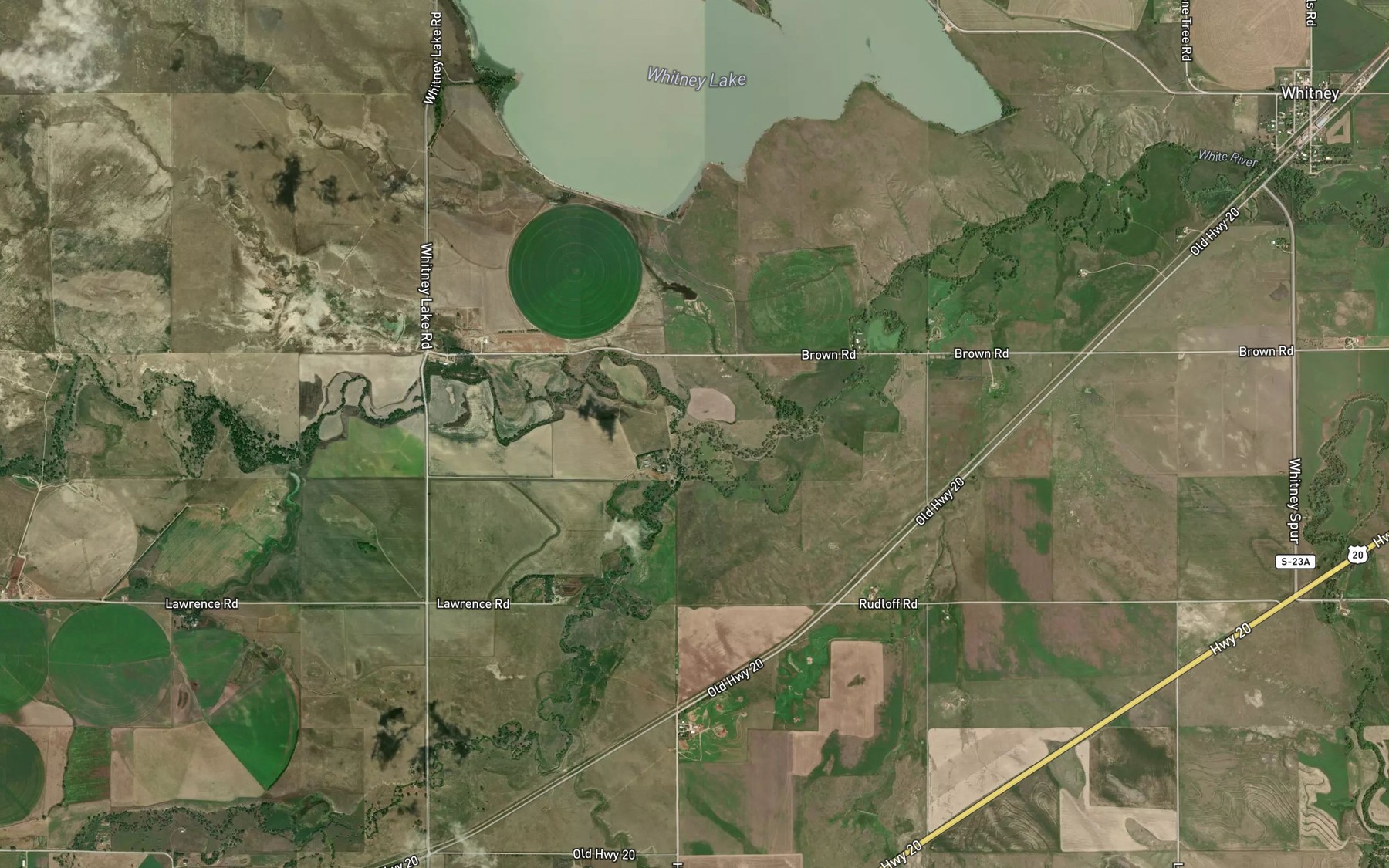 Satellite map of the Little Cottonwood Creek