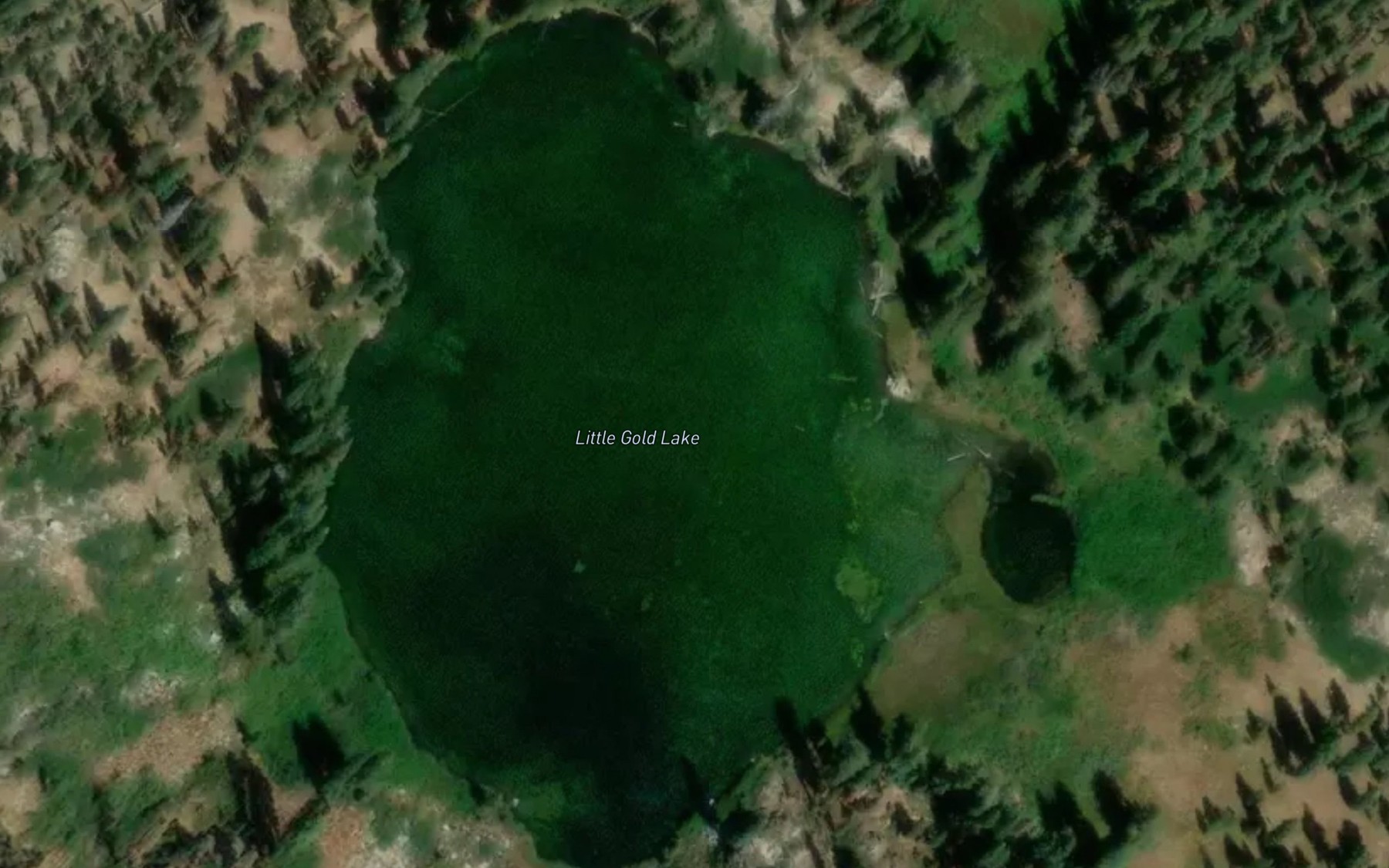 Satellite map of the Little Gold Lake