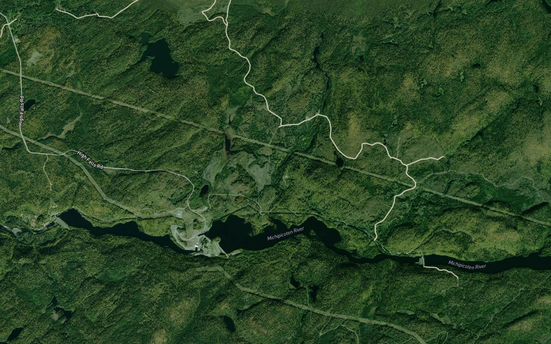 Satellite map of the Firesand River