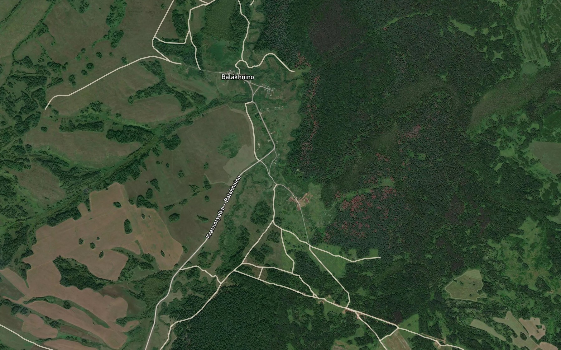 Satellite map of the Sosnovka