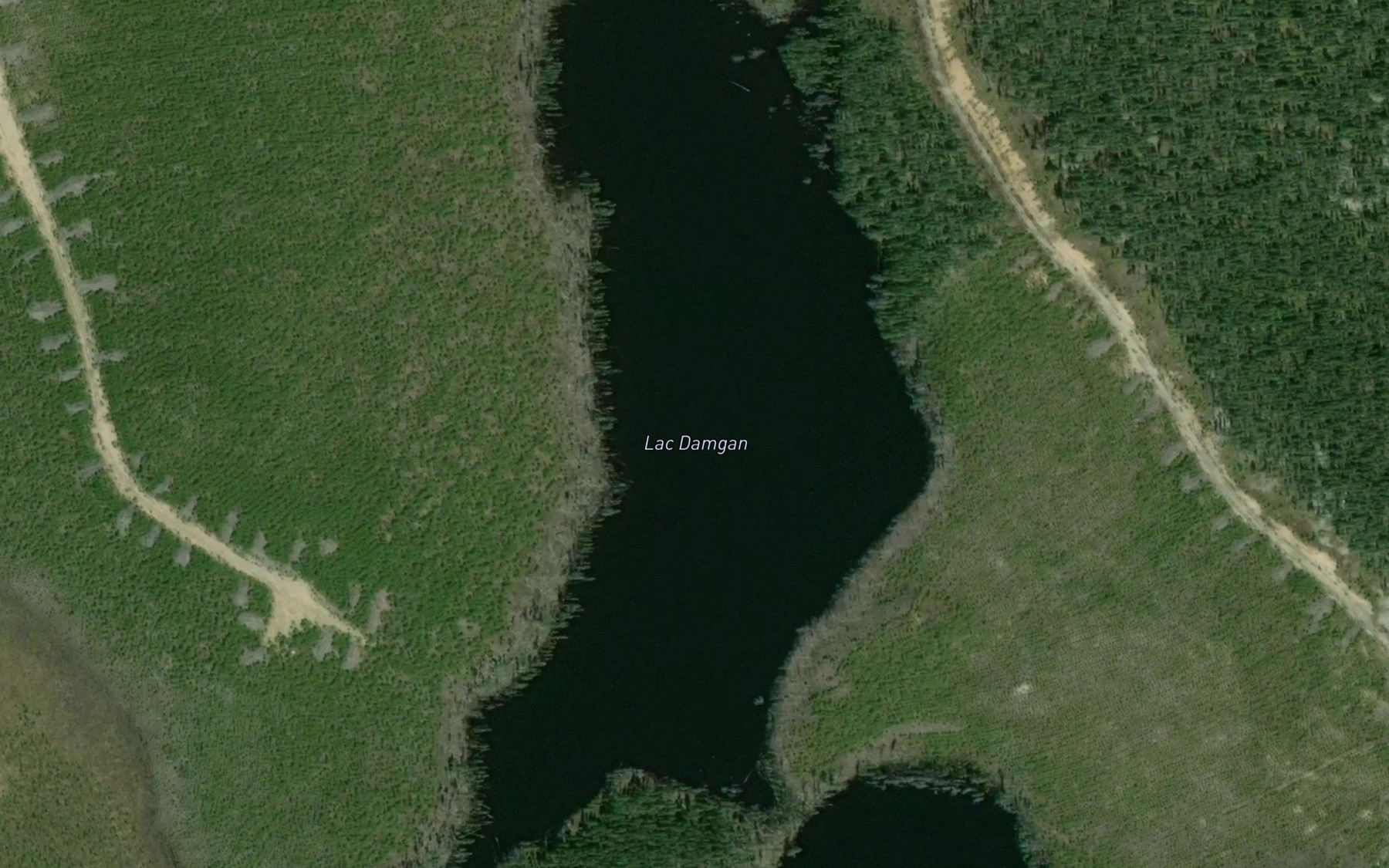 Satellite map of the Lac Damgan