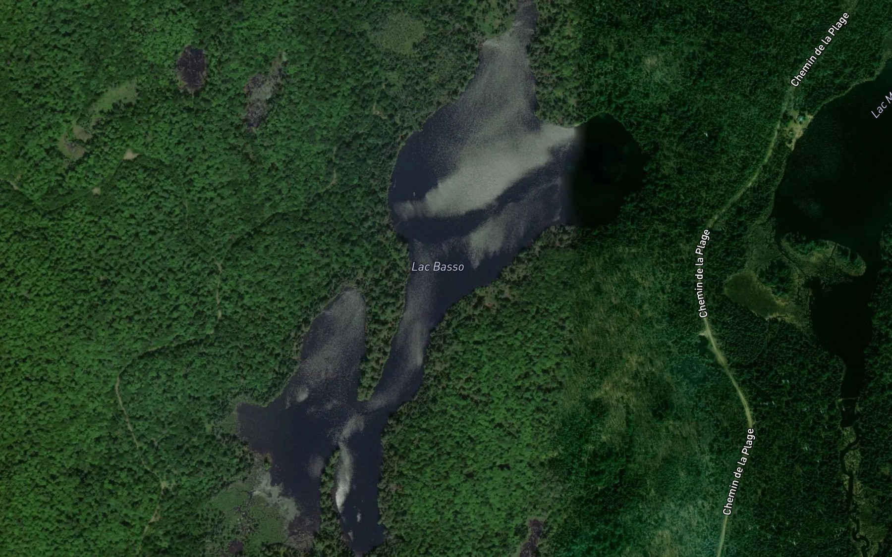 Satellite map of the Lac Basso