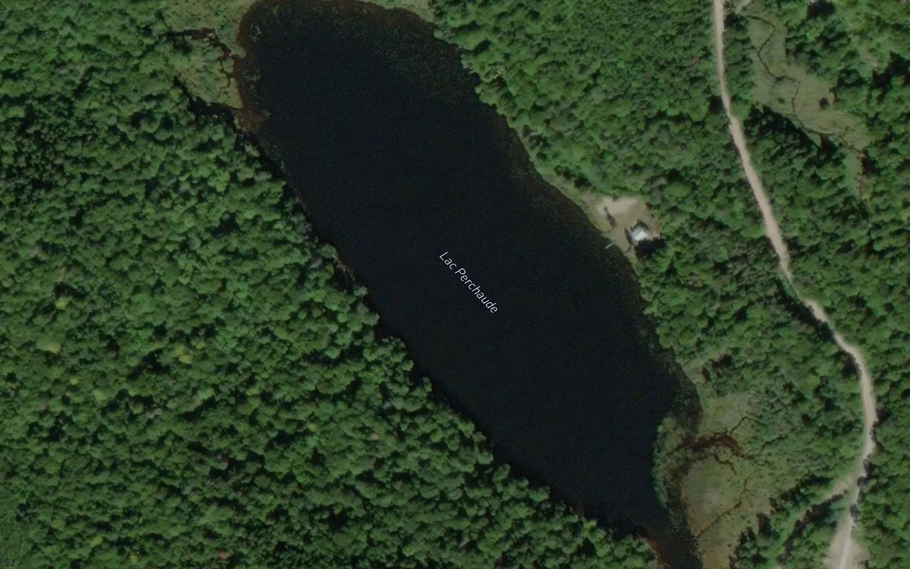 Satellite map of the Lac Perchaude