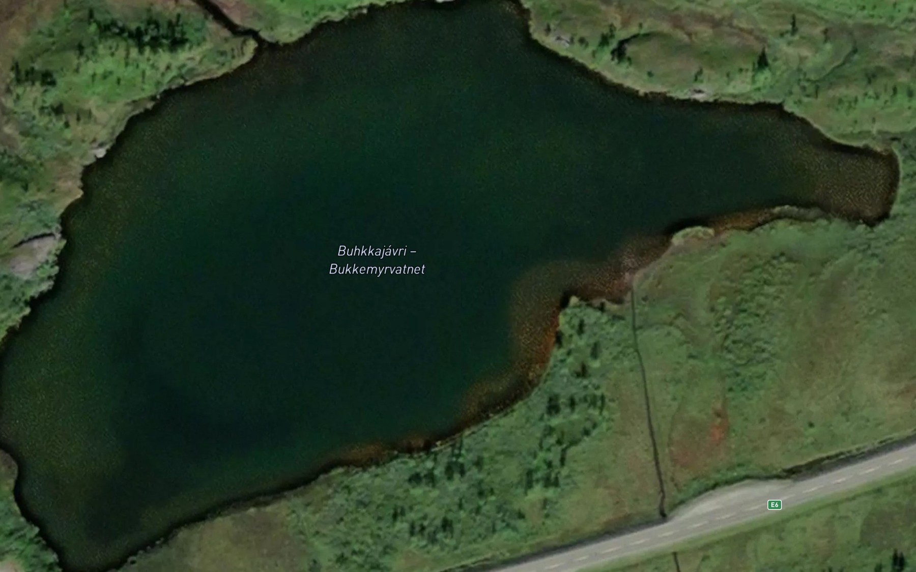 Satellite map of the Bukkemyrvatnet
