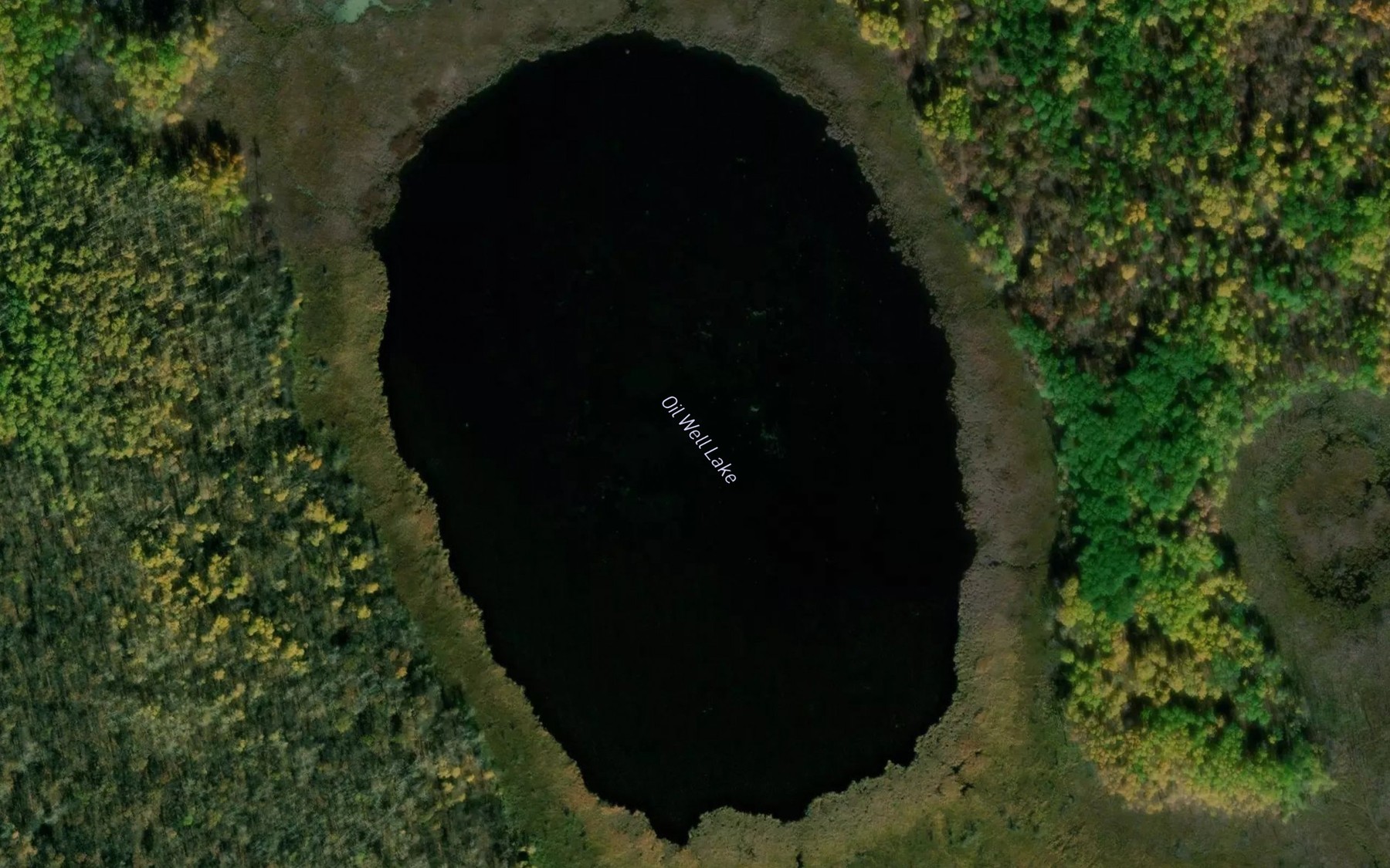 Satellite map of the Oil Well Lake