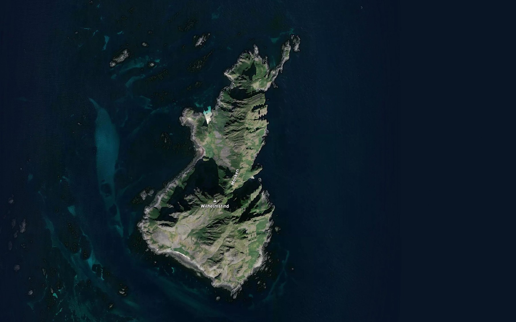 Satellite map of the Sorkrokan