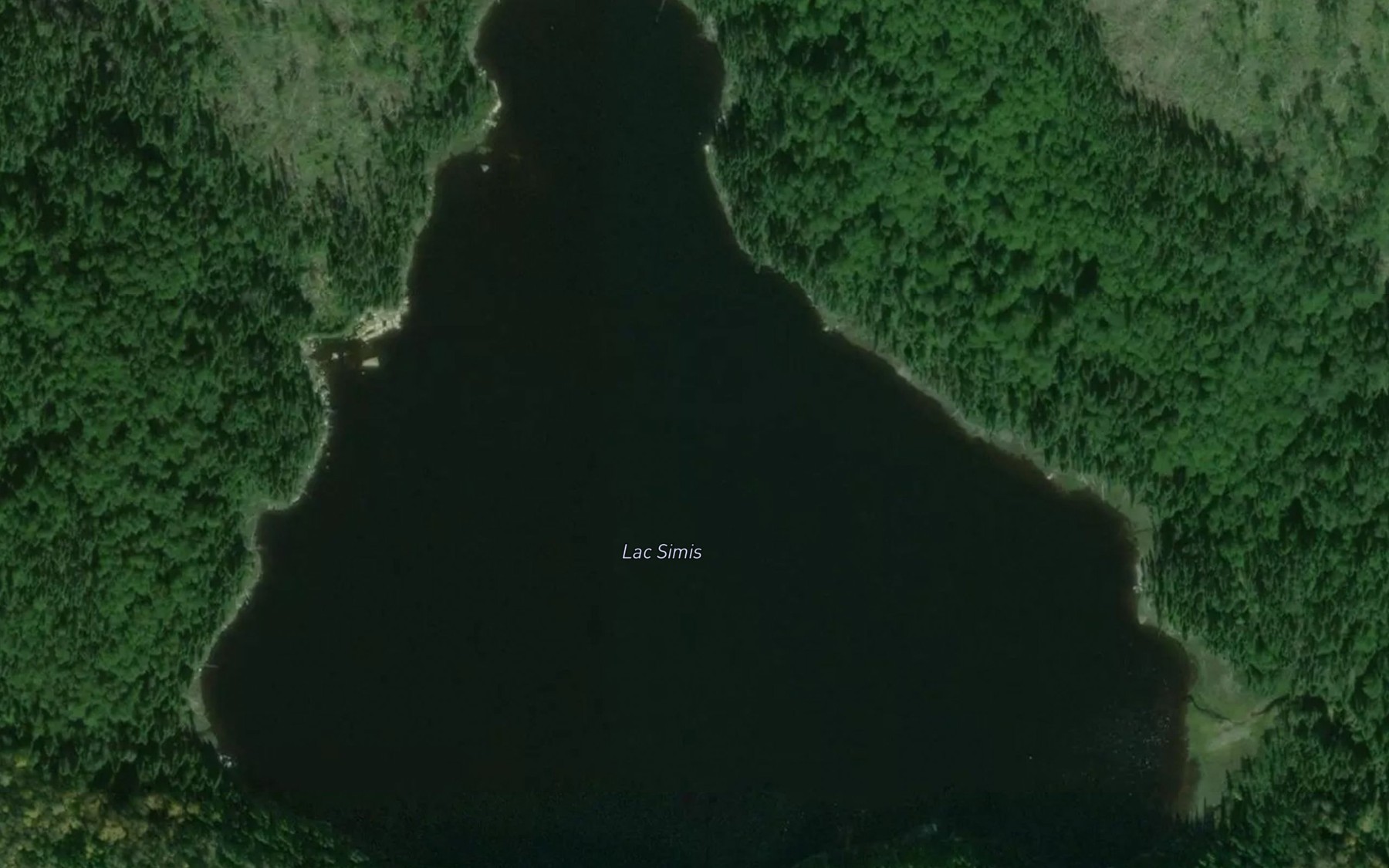 Satellite map of the Lac Simis