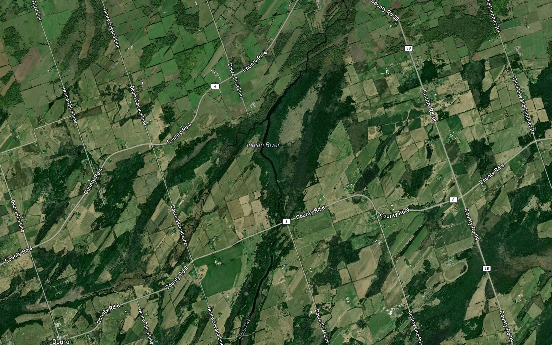Satellite map of the May's Creek
