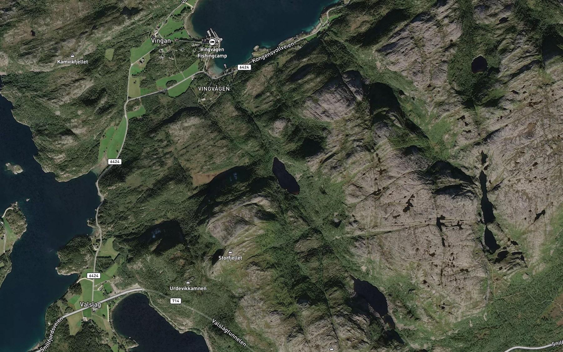 Satellite map of the Ner Vingvatnet